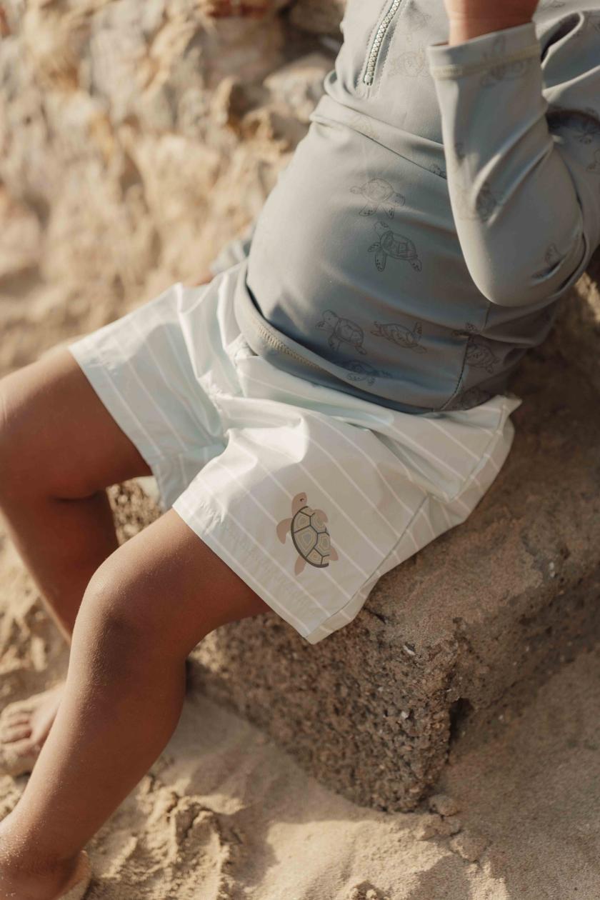 Zwemshort Little Dutch groen gestreept